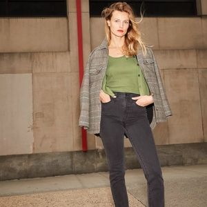 NWT Madewell Stovepipe Jeans Banberry Wash (Grey) Size 26 Regular